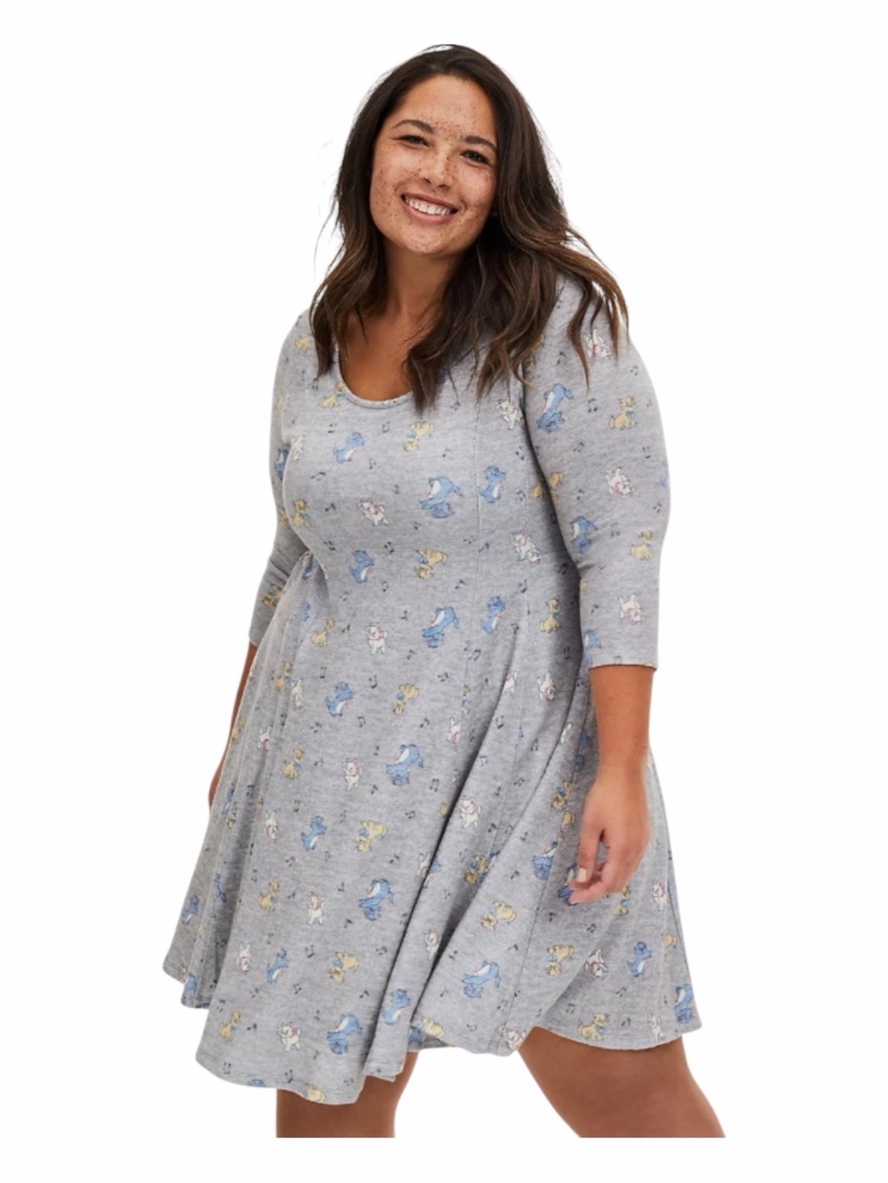TORRID x Disney The Aristocats Print Skater Dress. Torrid Size 1/US Size 1X.